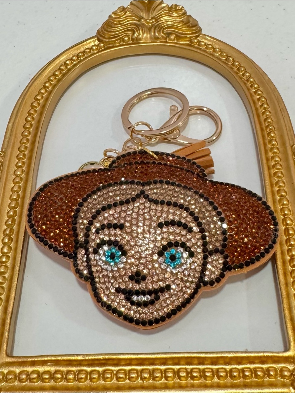New Crystal Embellished Jesse Cowgirl Keychain